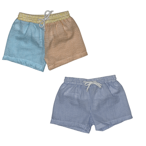 Seersucker Swim Shorts (2 Colors)