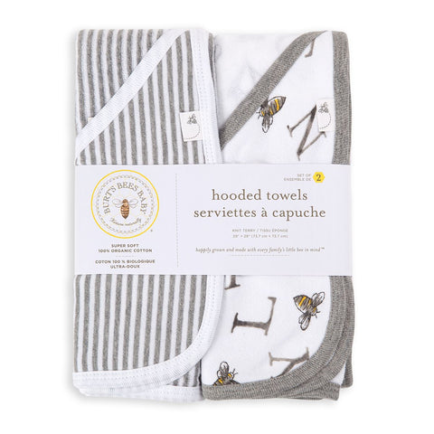 A-Bee-C Organic Cotton Hooded Towels 2 Pack