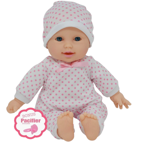 11" Caucasian Doll w/ Pacifier