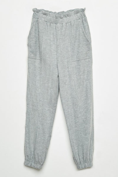 Soft Knit Grey Paperbag Jogger