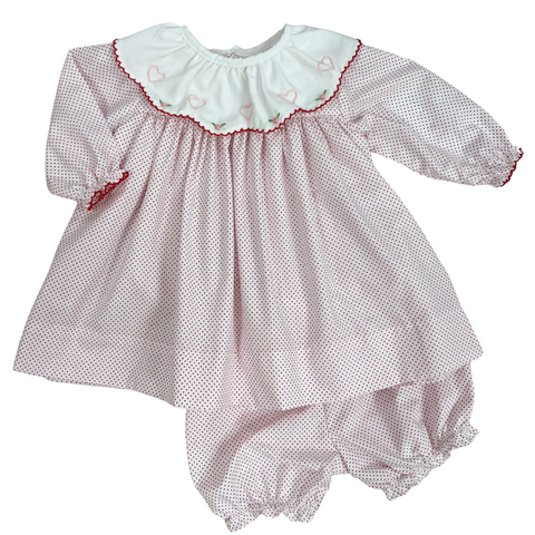 Heart Polka Dot Dress with Bloomers