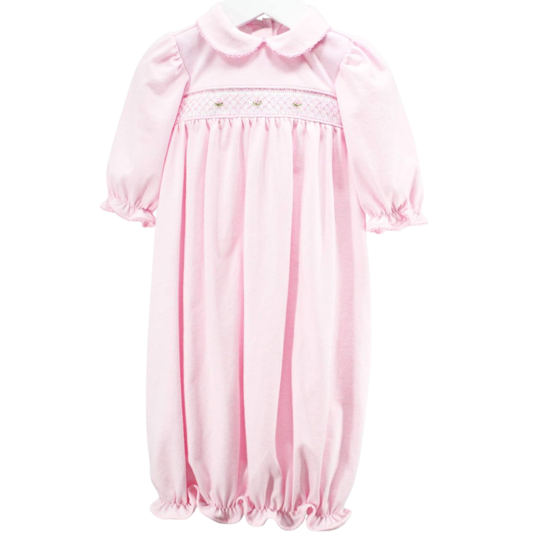 Pink & White Geometric Claire Gown