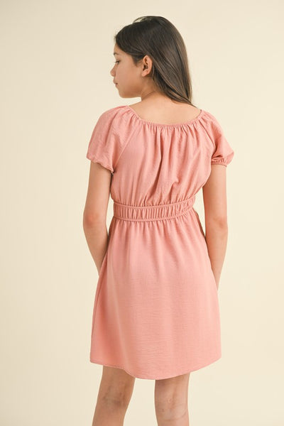 Salmon Juliette Waist Dress