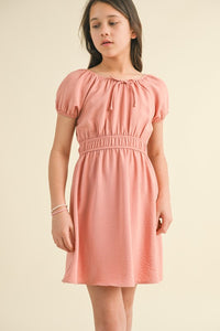 Salmon Juliette Waist Dress