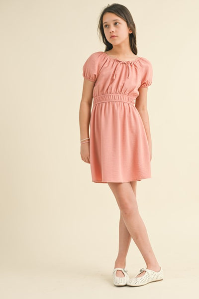 Salmon Juliette Waist Dress