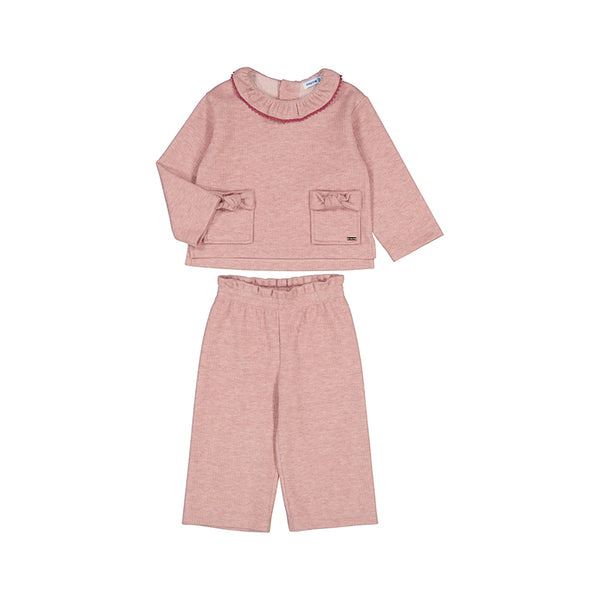 pink long sleeve and pant set