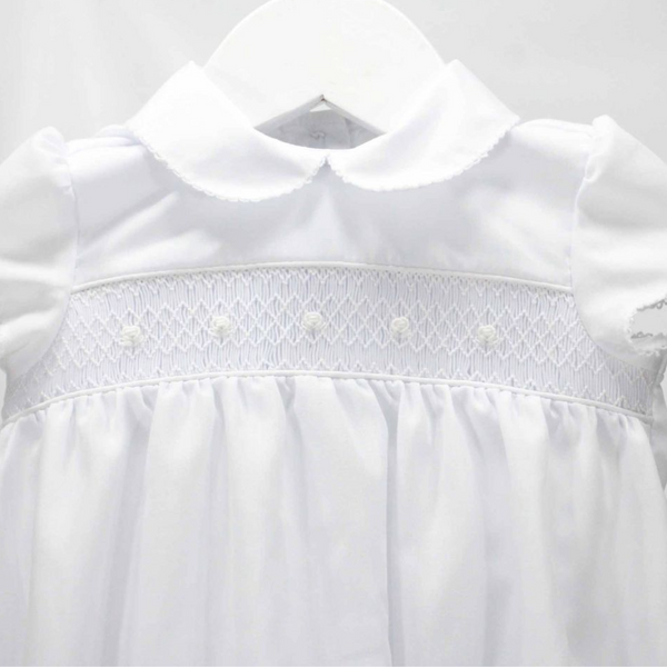 White Smocked Sara Daygown
