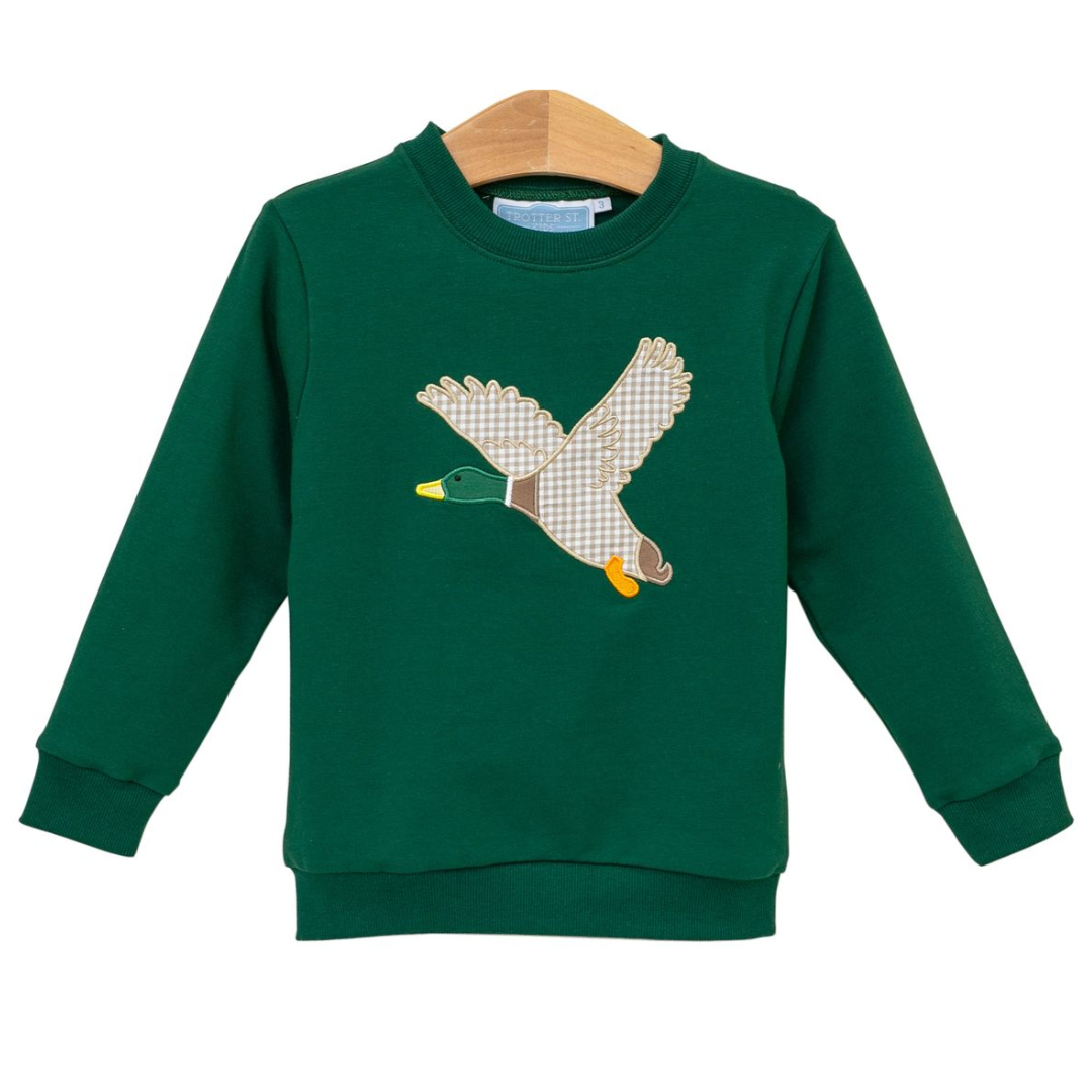 Mallard Duck French Terry Appliqué Pullover