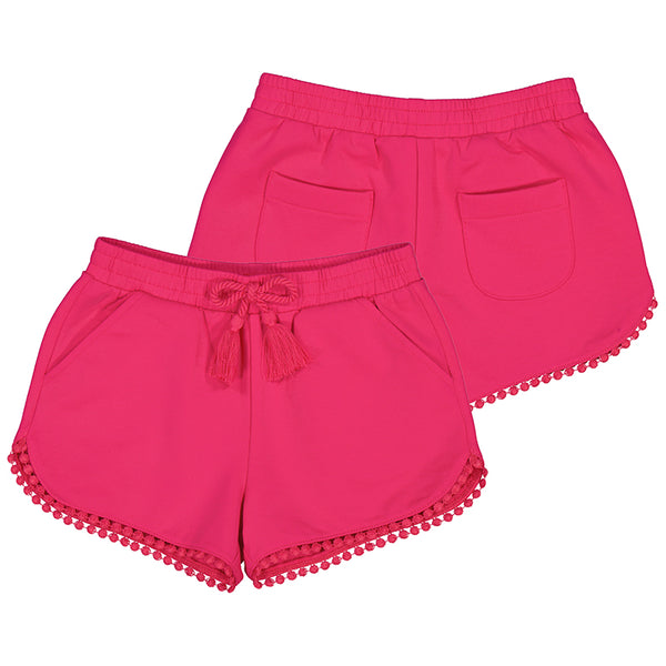 Knit Shorts with Chenille Lace Trim