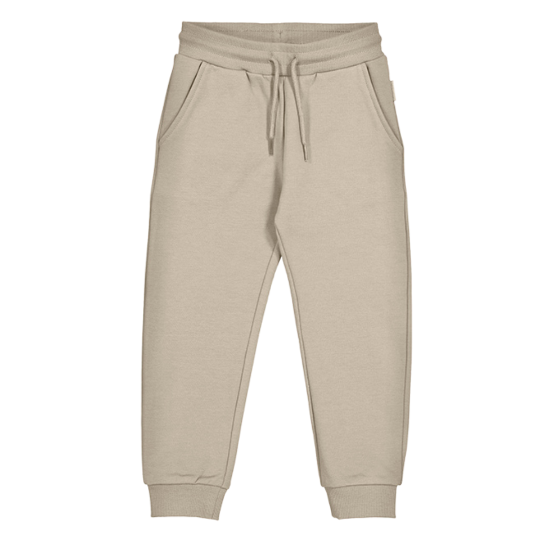 tan joggers with elastic waist band