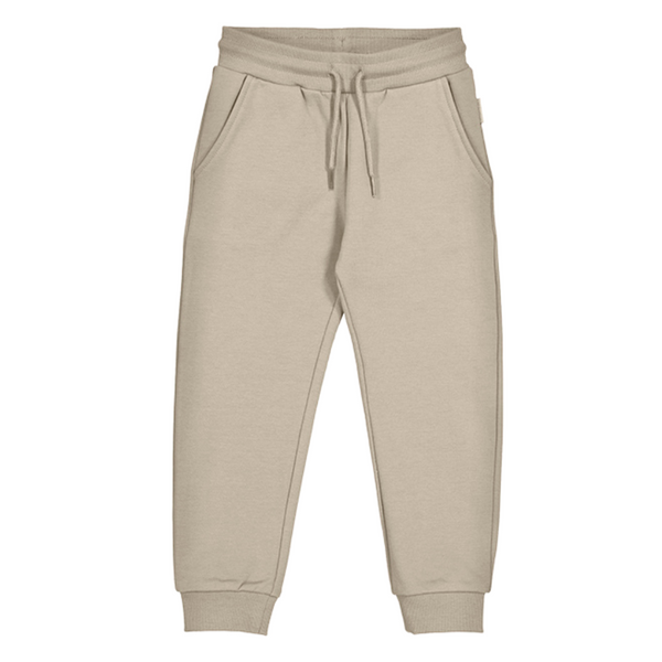 tan joggers with elastic waist band