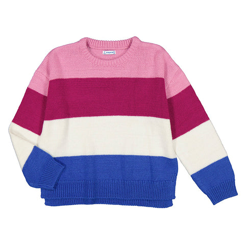 Color Blocked Tween Sweater