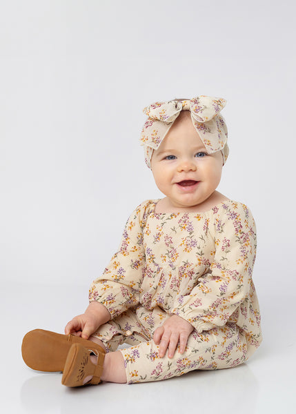 floral daywear romper hairbow is not included