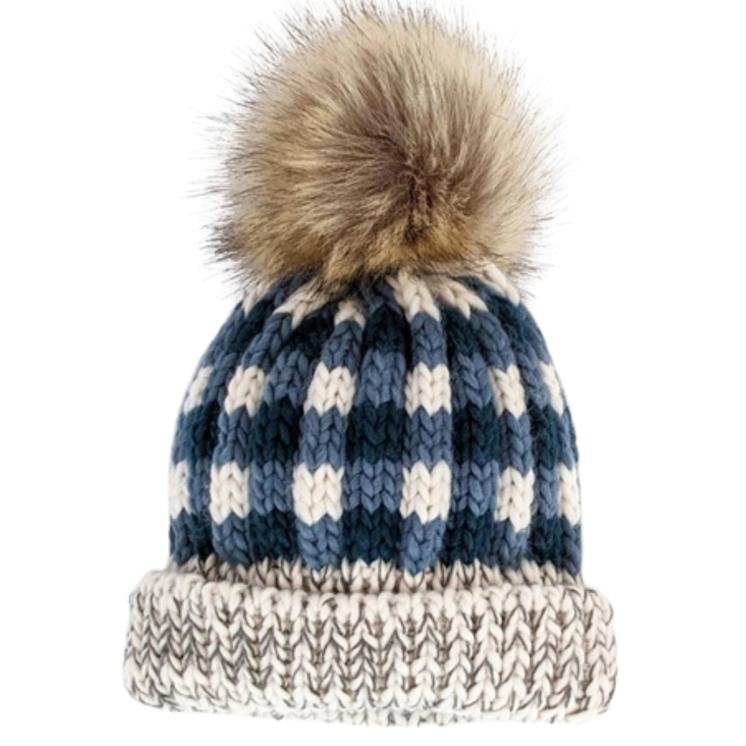 Atlantic Buffalo Check Knit Hat