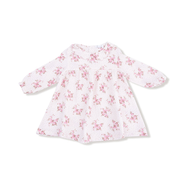 Belle Rosette Dot - Petal Collar Dress + Legging