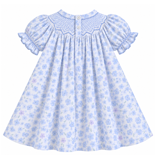 Blue Fall Flowers Lucy Dress