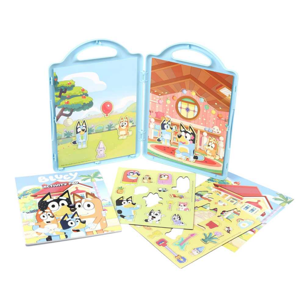 Children's activity book with colorful illustrations on a white background