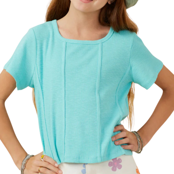 Caged Knit Sky Blue Shirt