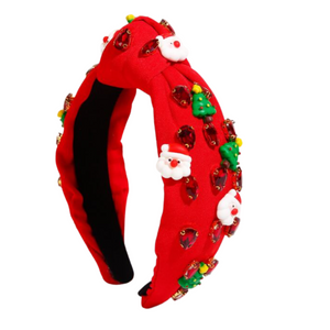 Christmas Knot Headband Blinged Out