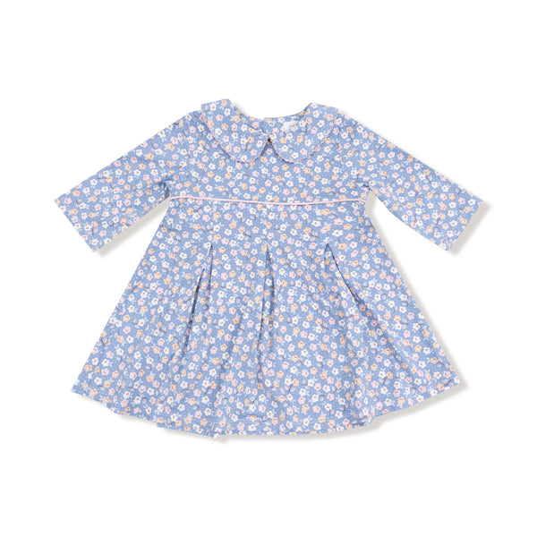 Country Calico - Box Pleat Dress + Ribbed Leggings