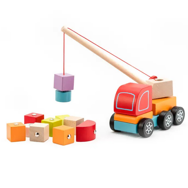 Cubika Wooden Toy Crane Truck