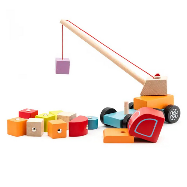 Cubika Wooden Toy Crane Truck