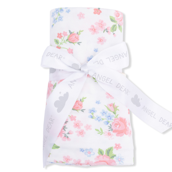 Cute Little Roses Bamboo Swaddle Blanket