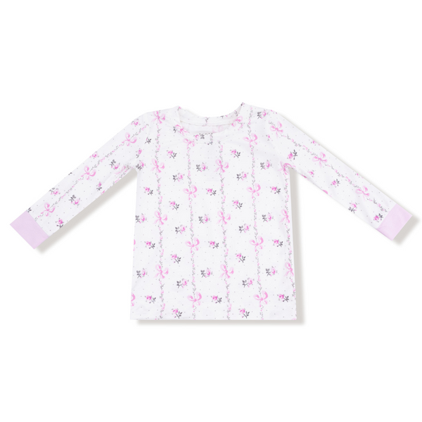 Dainty Buds and Bows Stripe - Loungewear Set