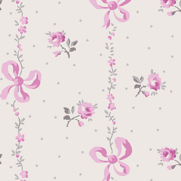 Dainty Buds and Bows Stripe - Kimono Gown