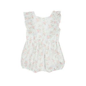 light blue romper with pink flowers 