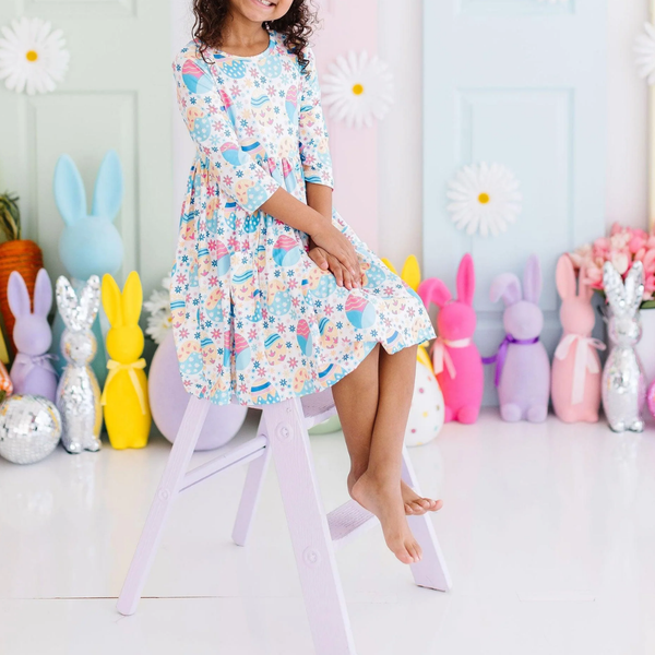 Egg-cellent Pocket Twirl Dress