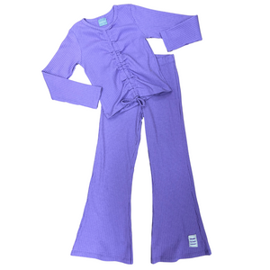 Lavender Blouse and Pants Set