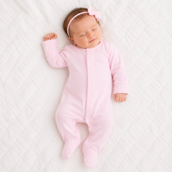 Essentials Solid Pink Footie