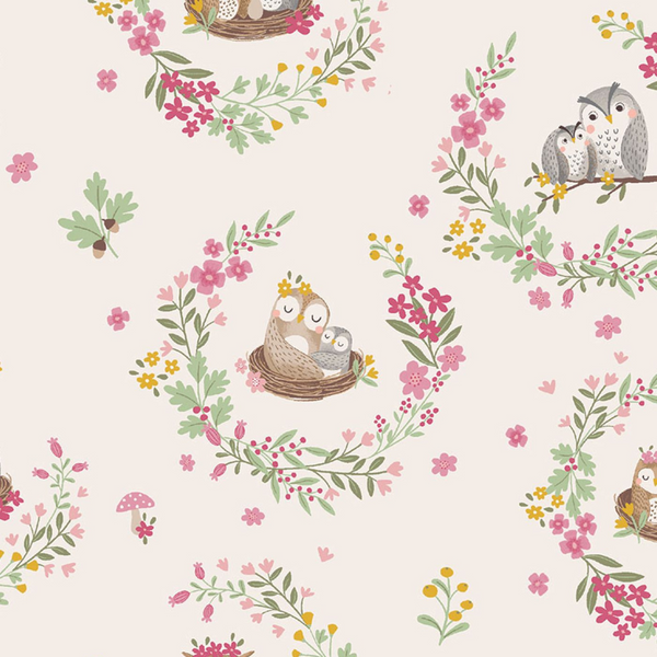 Floral Owl Families - Ruffle Zipper Footie