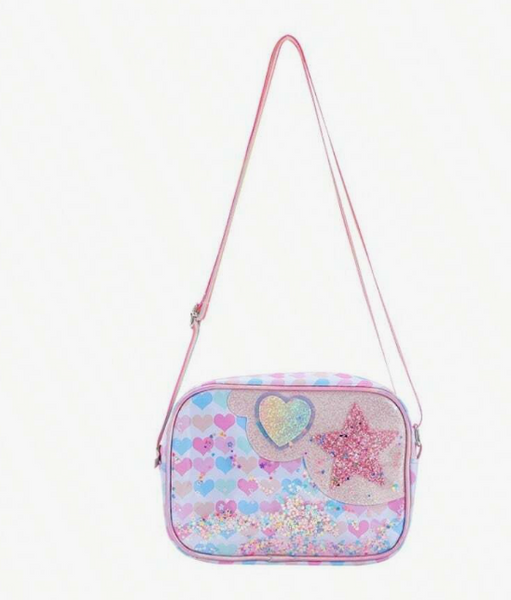 pink glitter purse