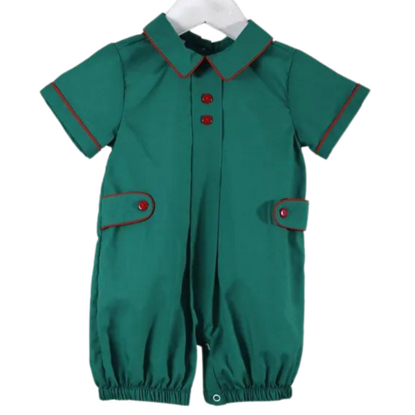 Green and Red Geo Miles Romper