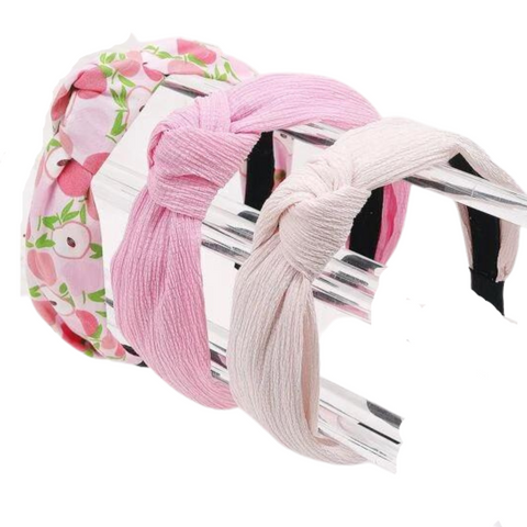Textured or Printed Fabric Knot Fashion Headband