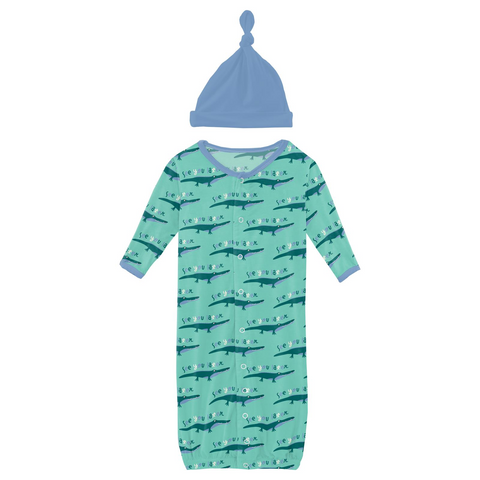 Converter Gown & Knot Hat Set Glass Later Alligator