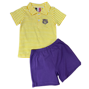 Purple Tigers Boys Short Set