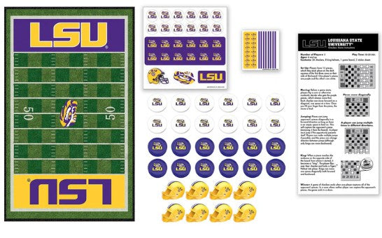 LSU Tigers Checkers Board Game