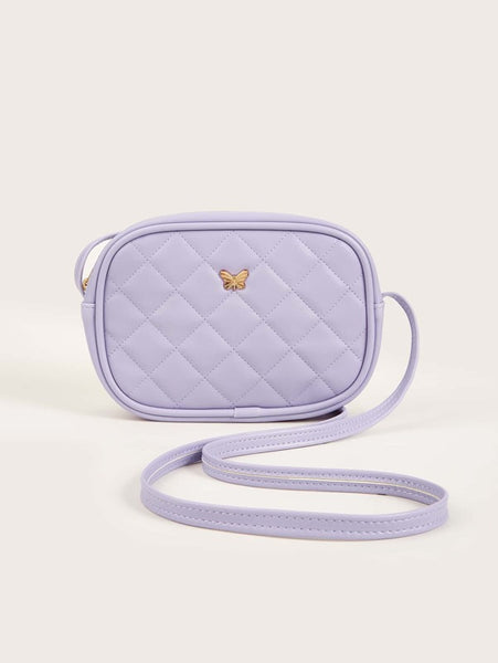 Girls Butterfly Quilted Rectangle Bag