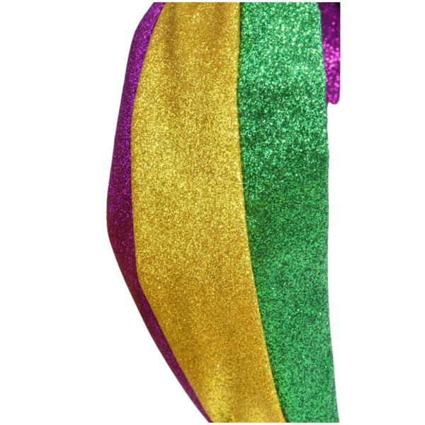 Mardi Gras Glitter Knot Headband
