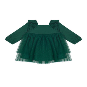 green christmas dress with long sleeve