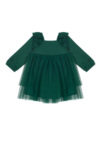 green christmas dress with long sleeve