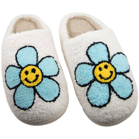 Slippers with Daisy Happy Face