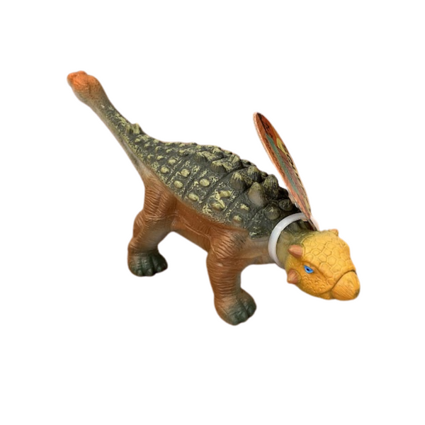 green and orange anklyosaurus