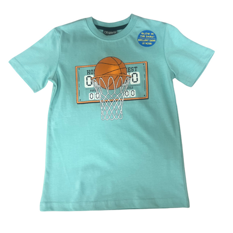 Teal Basketball Hoop Shirt