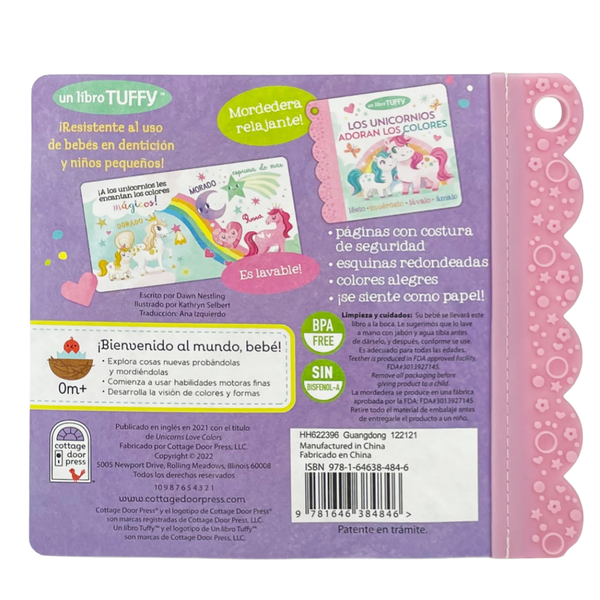 Unicorns Love Colors Teether Book