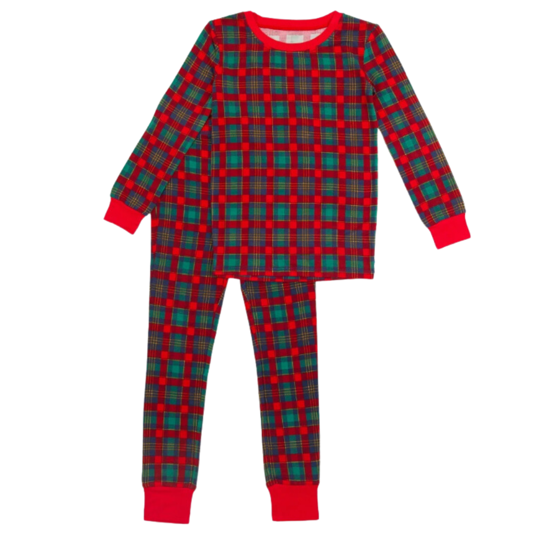 Merry Memories Plaid Long Sleeve Pajama Set