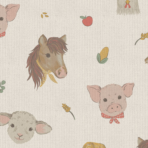 Vintage Baby Farm Animals - Footie